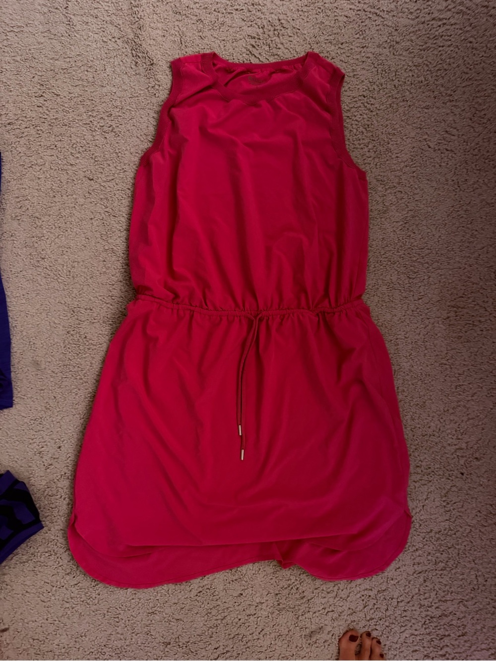Womens Bright Pink Sleeveless Light Weight Dress